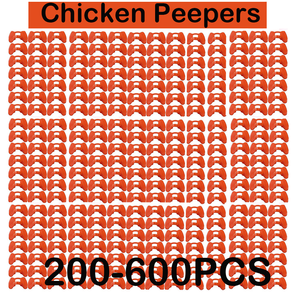 200-600Pcs Pinless Chicken Peepers Pheasant Poultry Blinders Spectacles No Fight