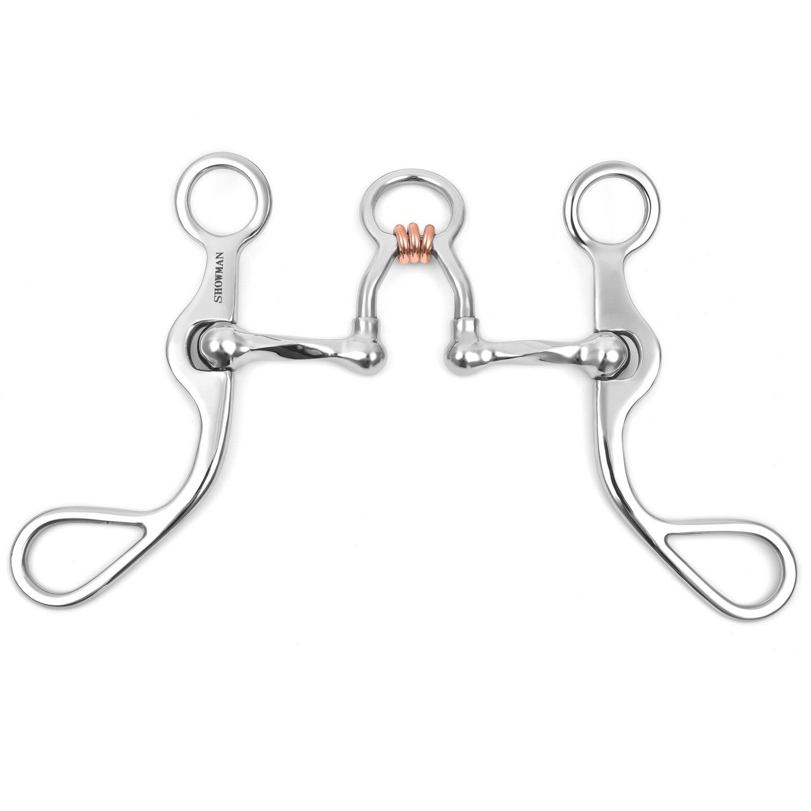 Showman Curved Shank w/ Slow Twist Port Copper Rollers