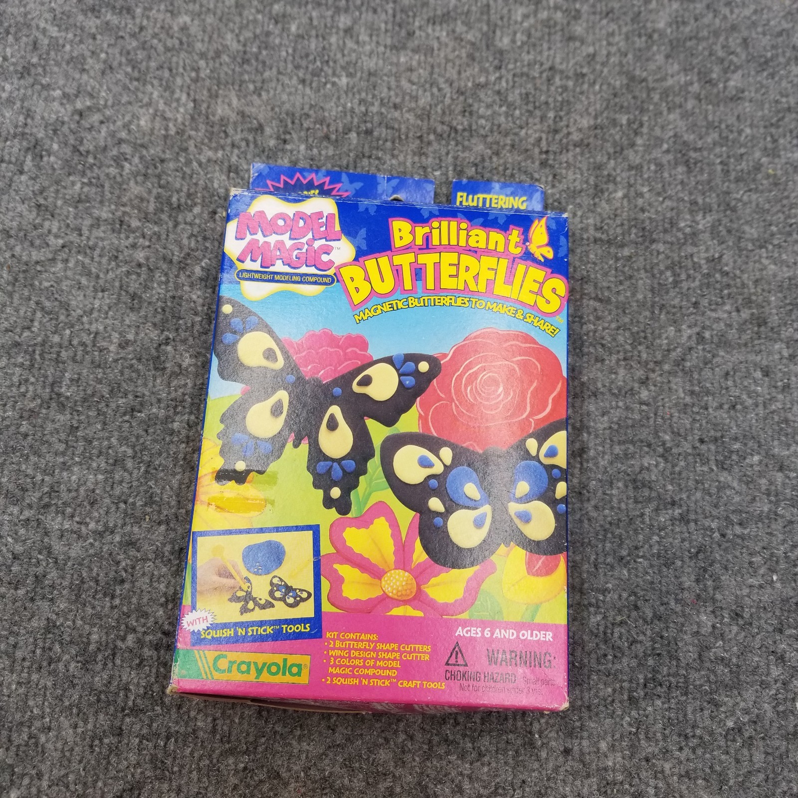 Vintage Crayola Model Magic Brilliant Butterflies Craft Kit Magnetic 1995 NOS