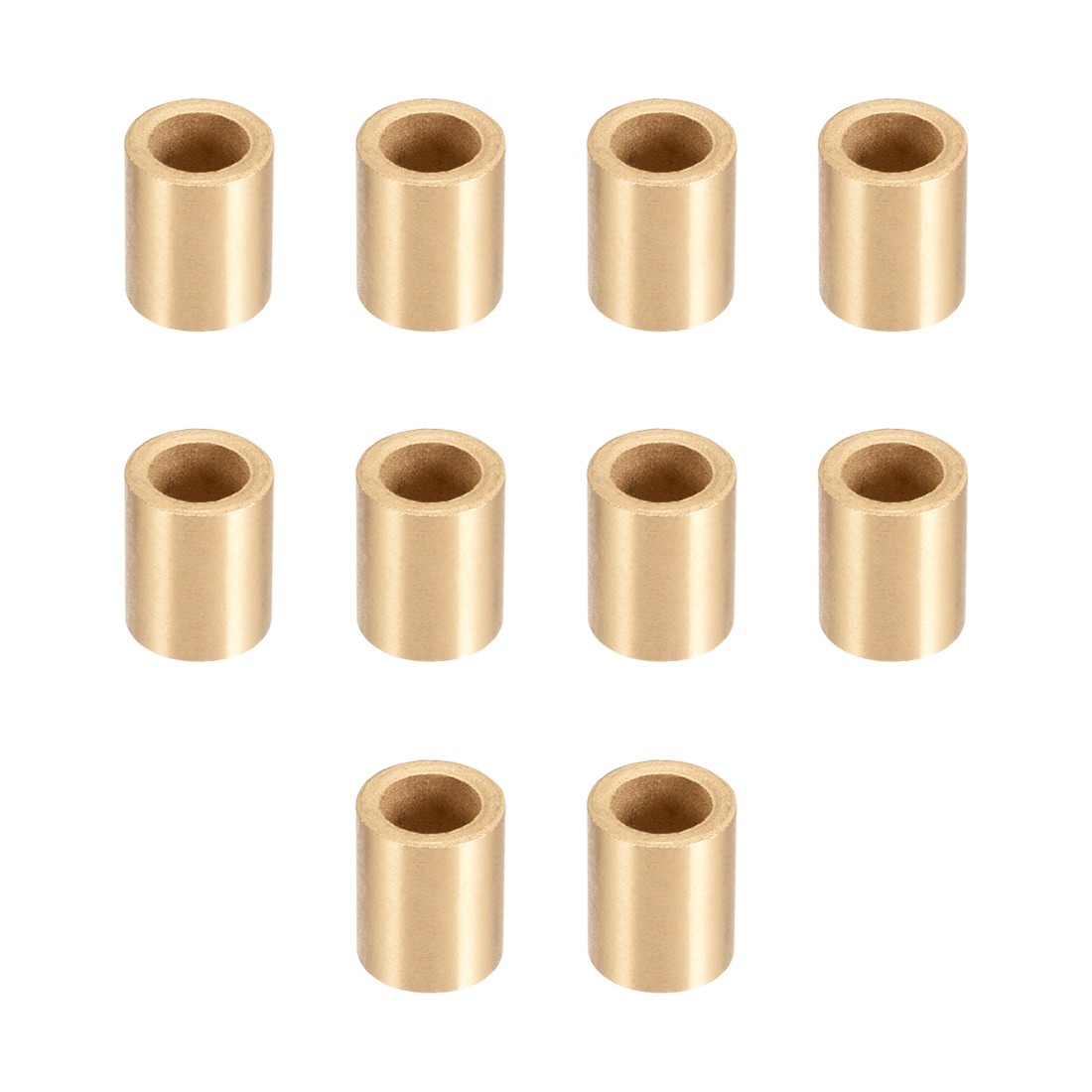 10 x Self-Lubricating Bearing Sleeve 8mm x 12mm x 15mm Sintered Bronze Bushings