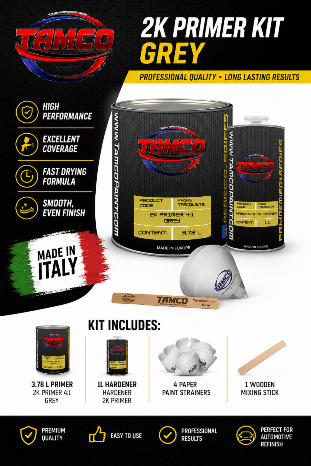 AUTOMOTIVE  2K European DTM Primer Kit