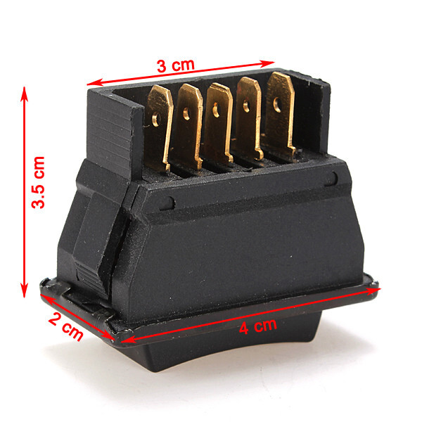 5-Pin Car Window Switch Spring-Back Winch Hoist Power Door Lock Up/Down 20A/12V