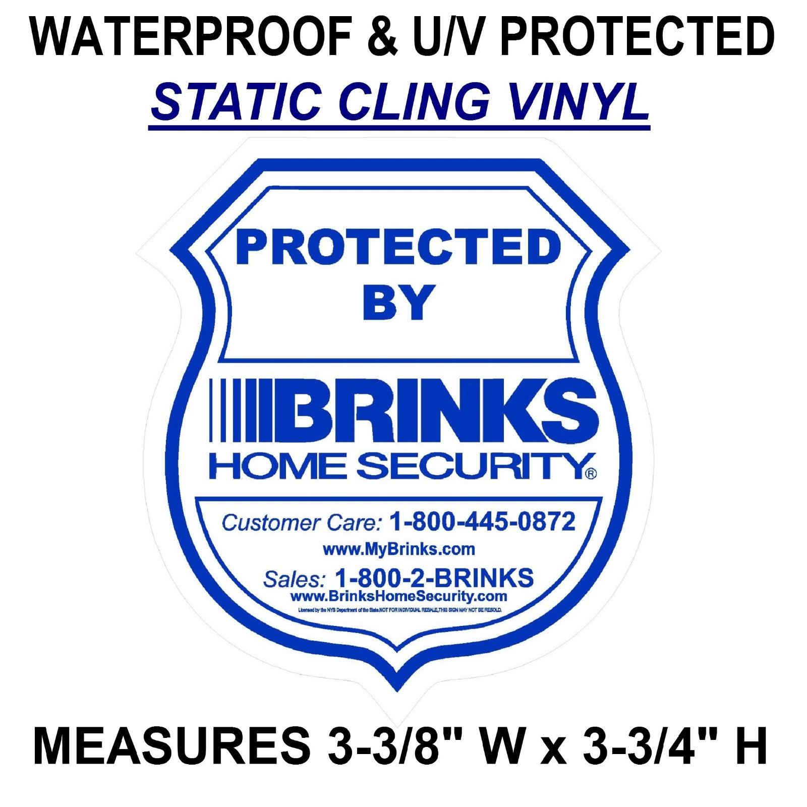 Home Security Alarm Surveillance System Burglar warning Window Sticker Decals