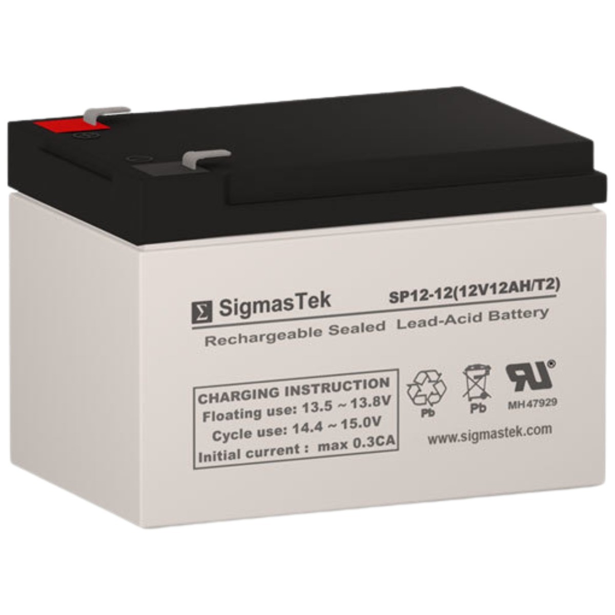 SigmasTek SP12-12 (T2) Rechargeable SLA Battery Replacement for Sureway SW-1212