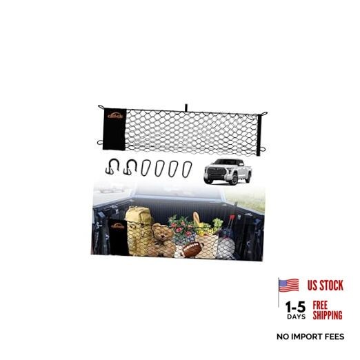 Truck Bed Cargo Net for 2022-2026, Envelope Style Pickup Truck Toyota Tundra