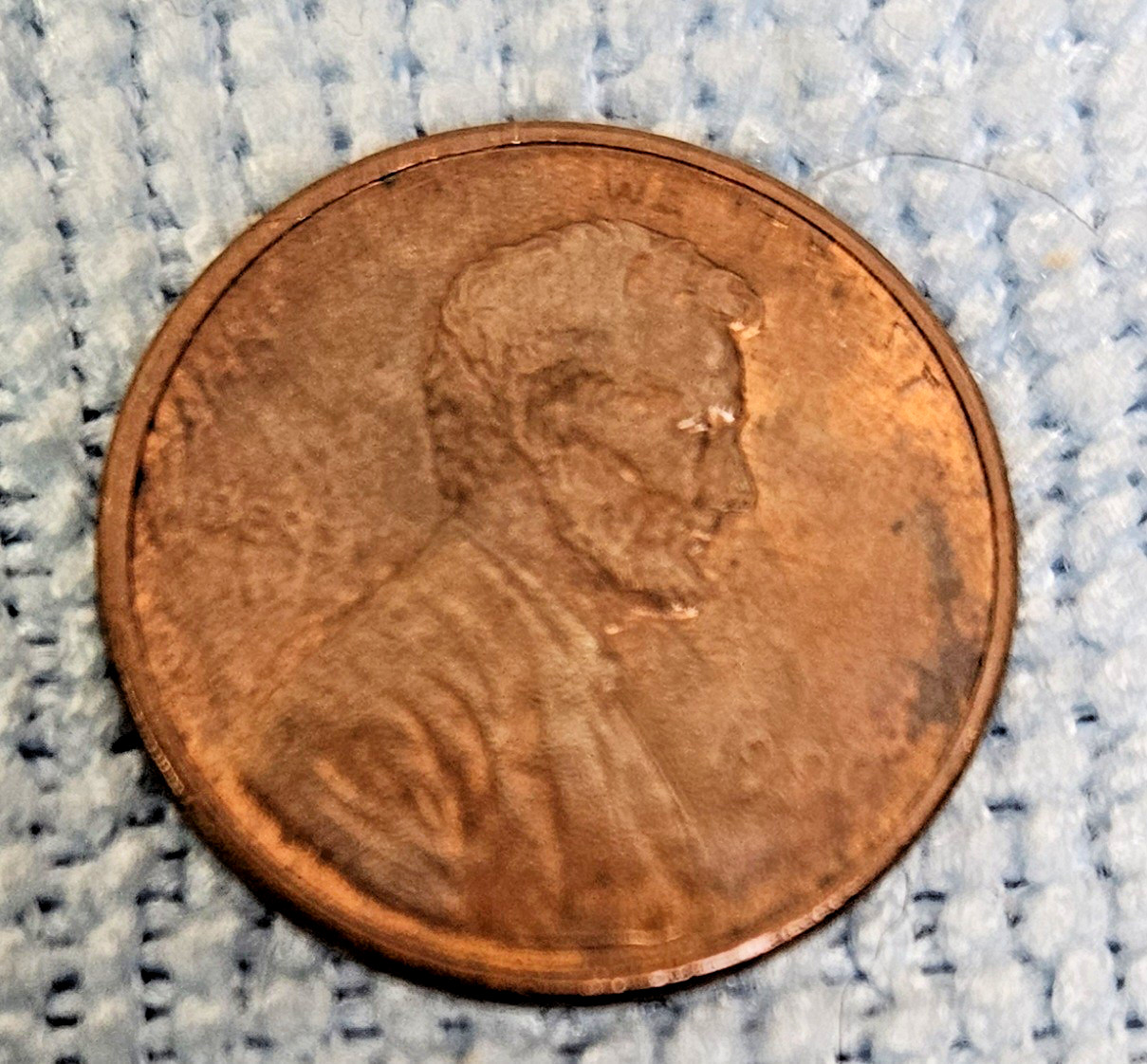 1996 ? Penny with weak date error one cent coin With NO MINT MARK