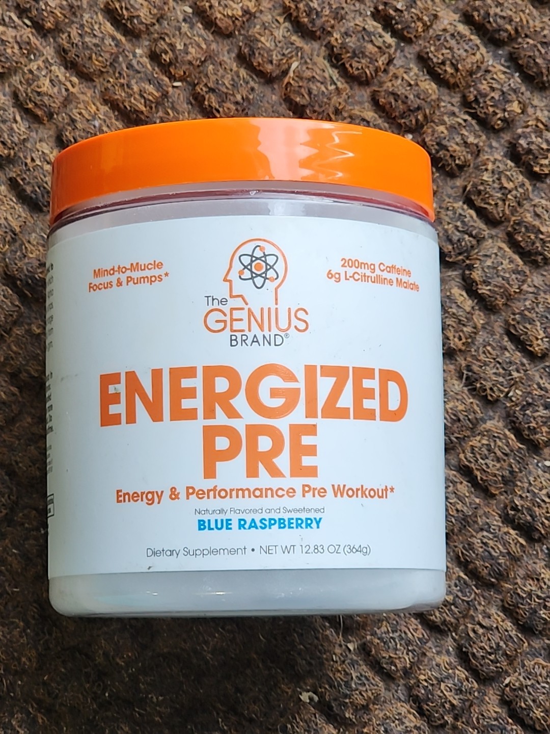 Genius Energized Pre Workout Powder 12.83 oz ~blue Raspberry