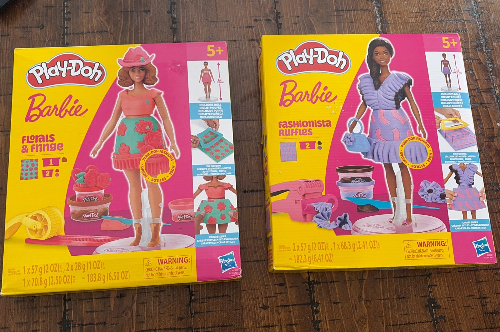 Play-Doh Barbie Florals & Fringe & Ruffles Sets NEW Sealed Lot