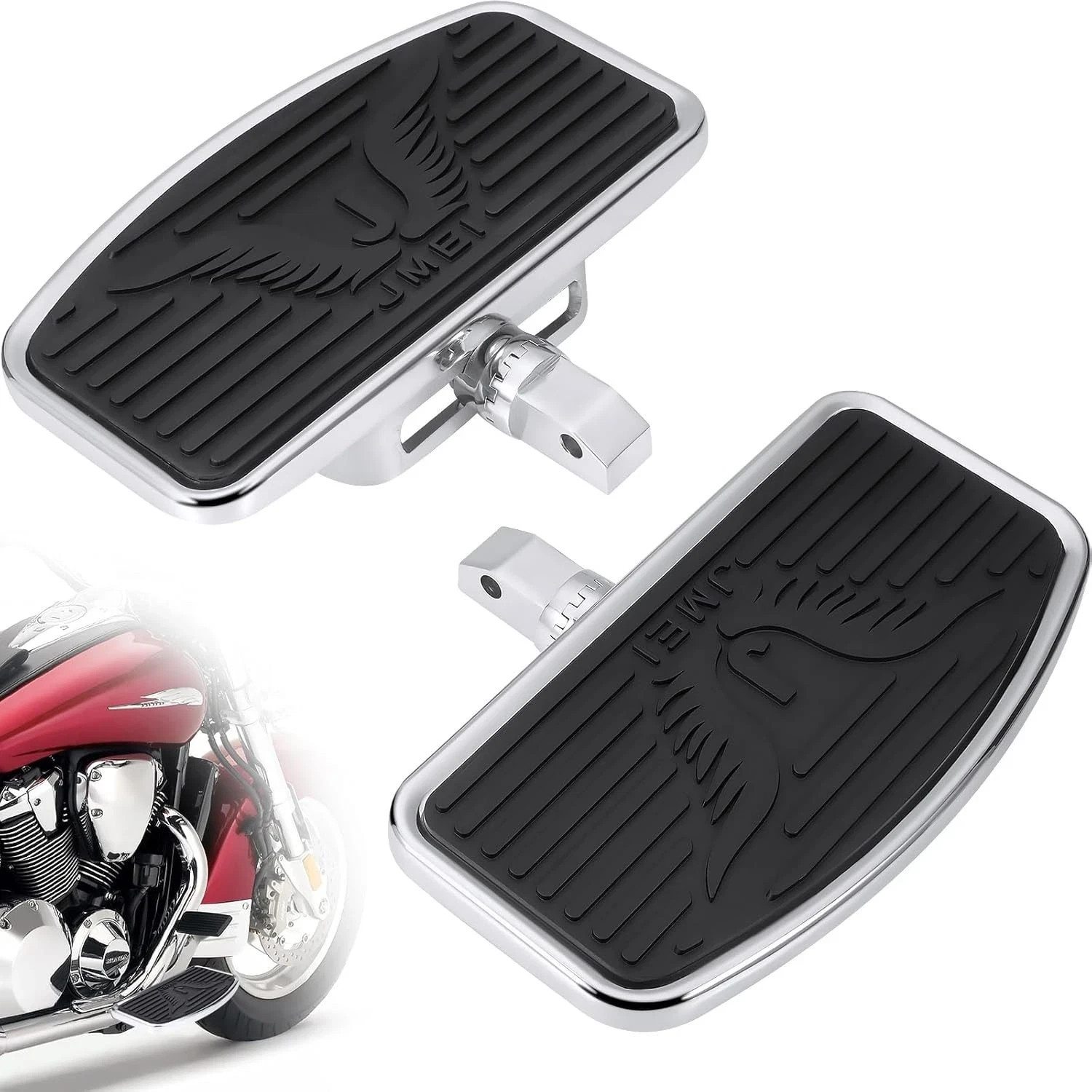 Adjustable Motorcycle Floorboards, Rider/Driver/Passenger Footboards Footrest U*