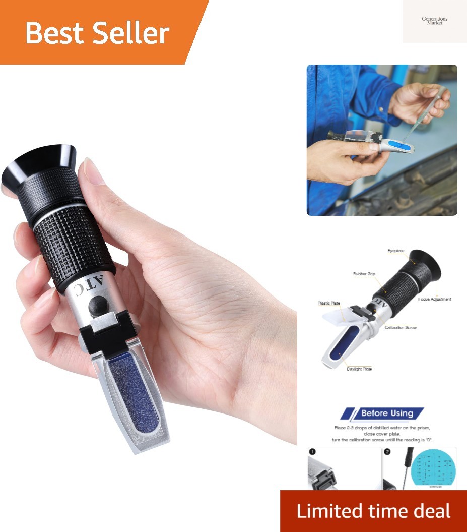 Antifreeze Refractometer 4-in-1 Coolant Tester Refractometer for Checking Fre...