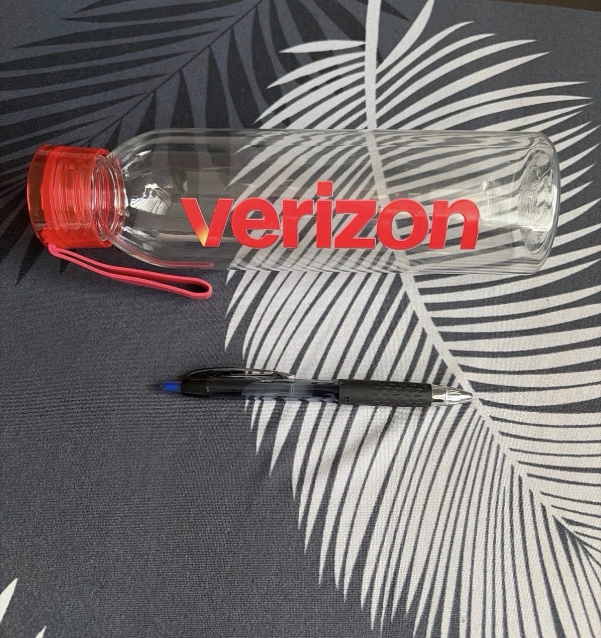 Verizon Clear Plastic Water Bottle