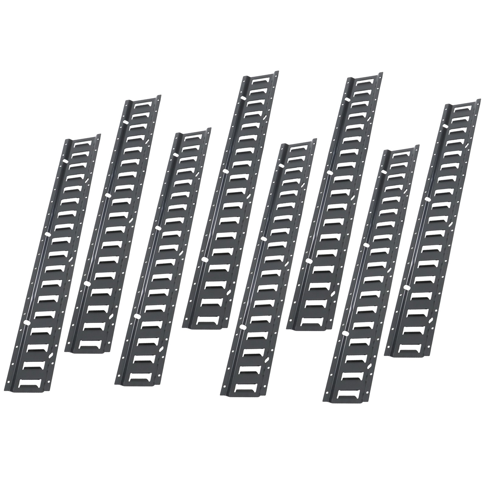 8 Pack Enclosed Trailer 3ft Powder-Coated Steel E Track Rails Tie Down