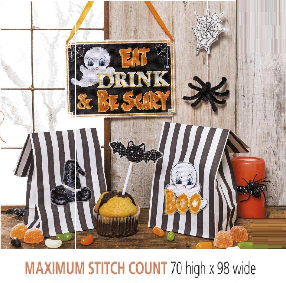 HALLOWEEN PARTY SET  CROSS STITCH PATTERN ONLY    EQ - RVR