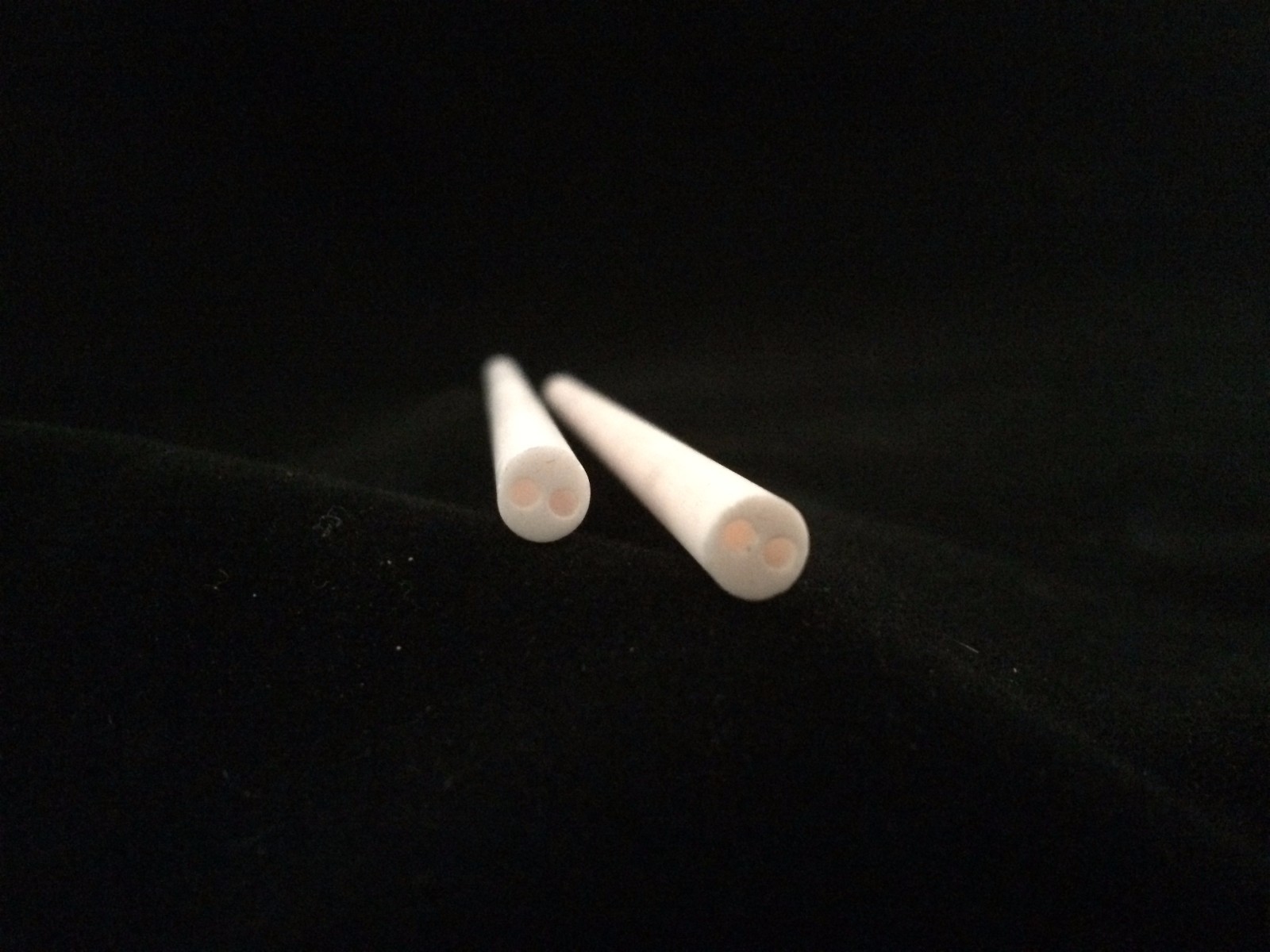 Alumina 2-bore tube, OD0.125"(3.18mm)*ID0.031"(0.79mm)*L24", a bundle of 5pcs