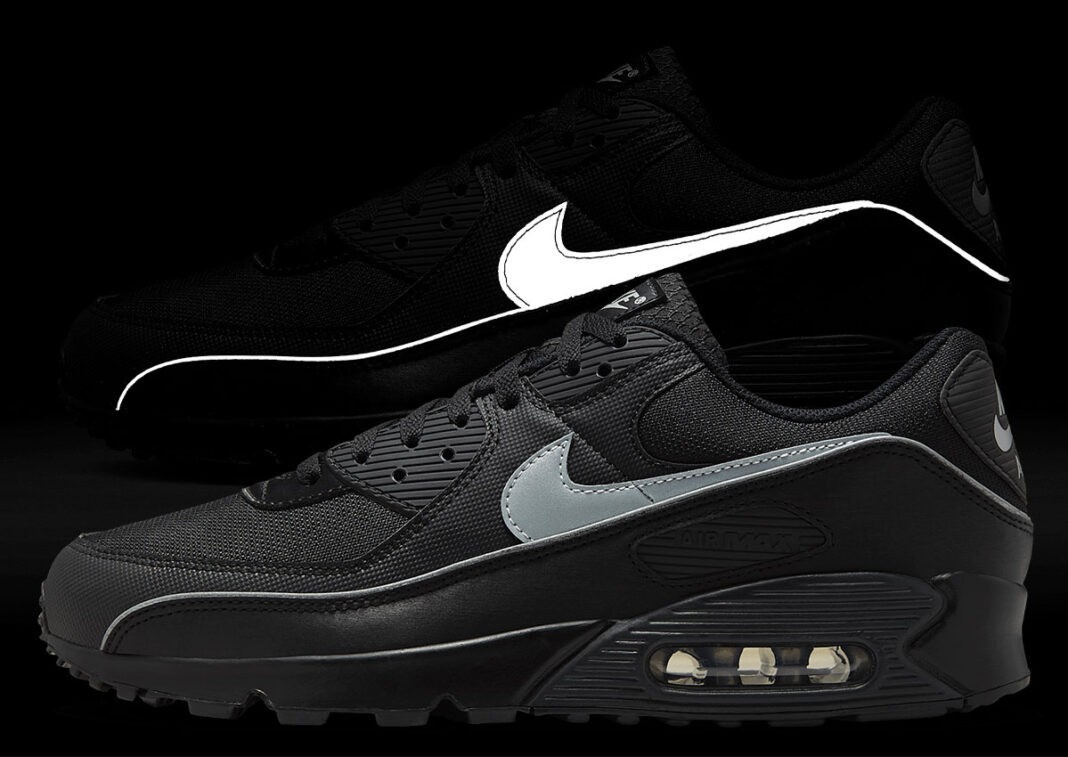 Nike Air Max 90 PRM Shoes Black Reflective HV4517-002 Men's Sizes NEW