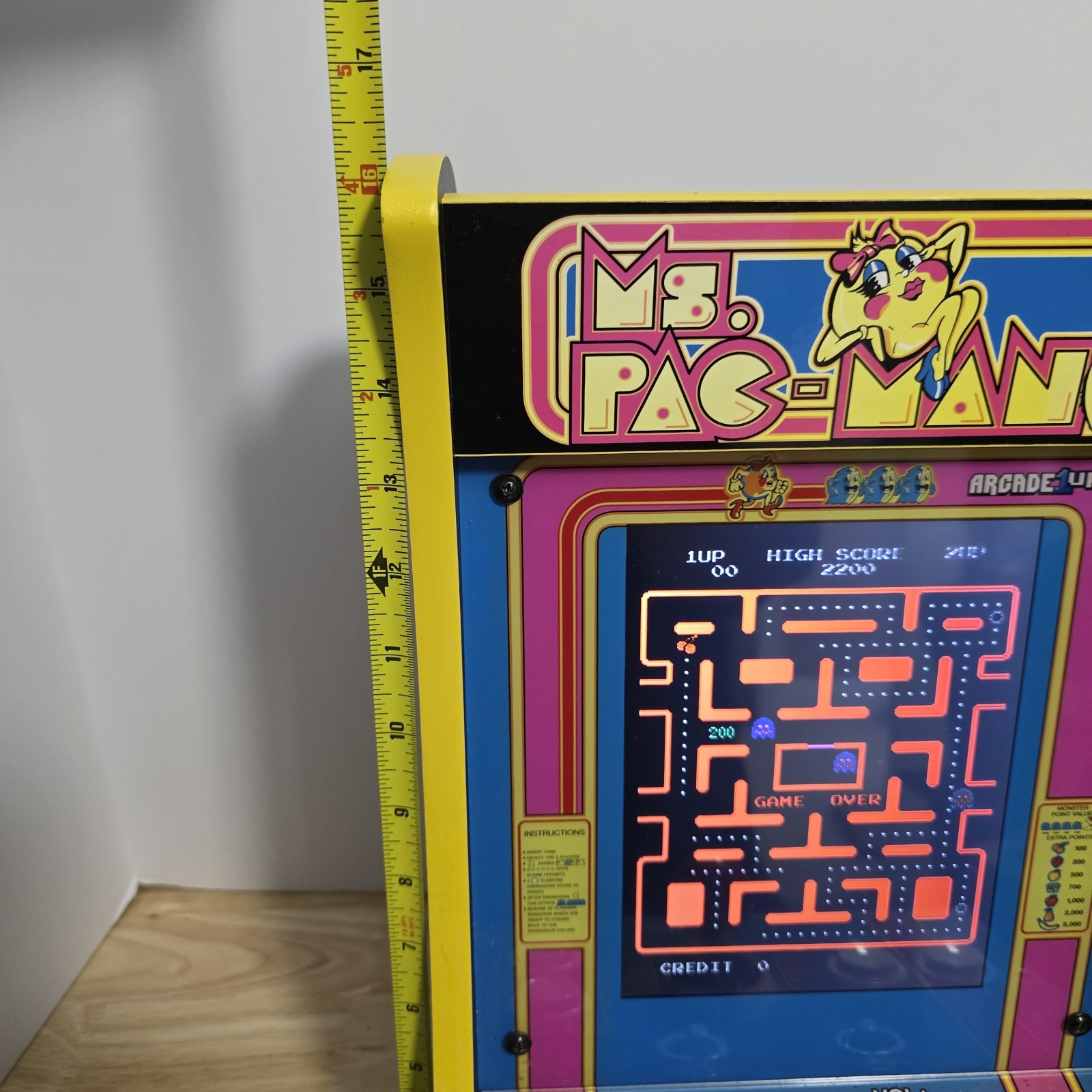 Arcade1Up Ms Pac-Man Countercade Mini Arcade Machine Tested Working Retro