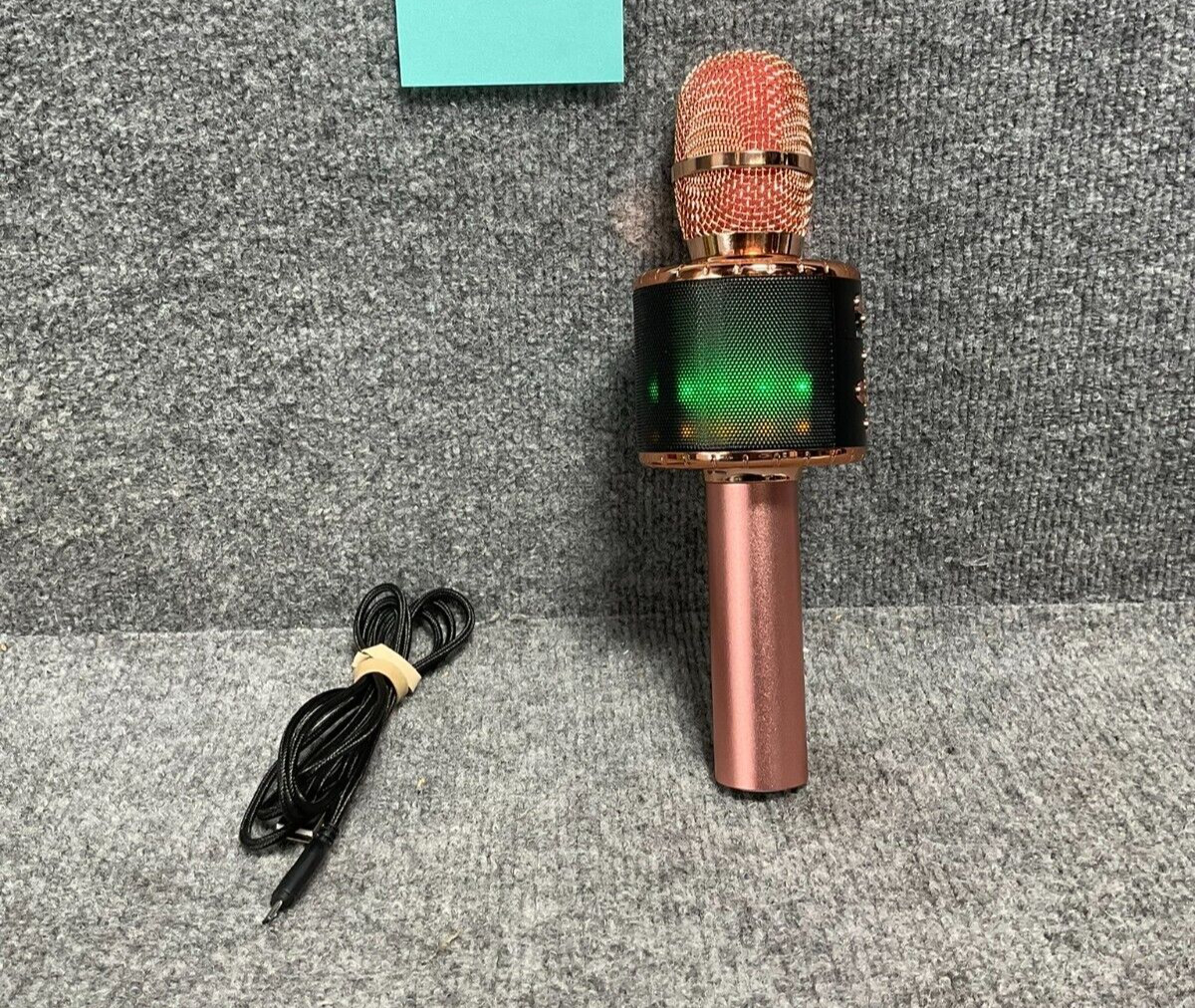 Vintage Bonaok Karaoke Microphone Wireless Bluetooth Handheld In Rose Gold Color