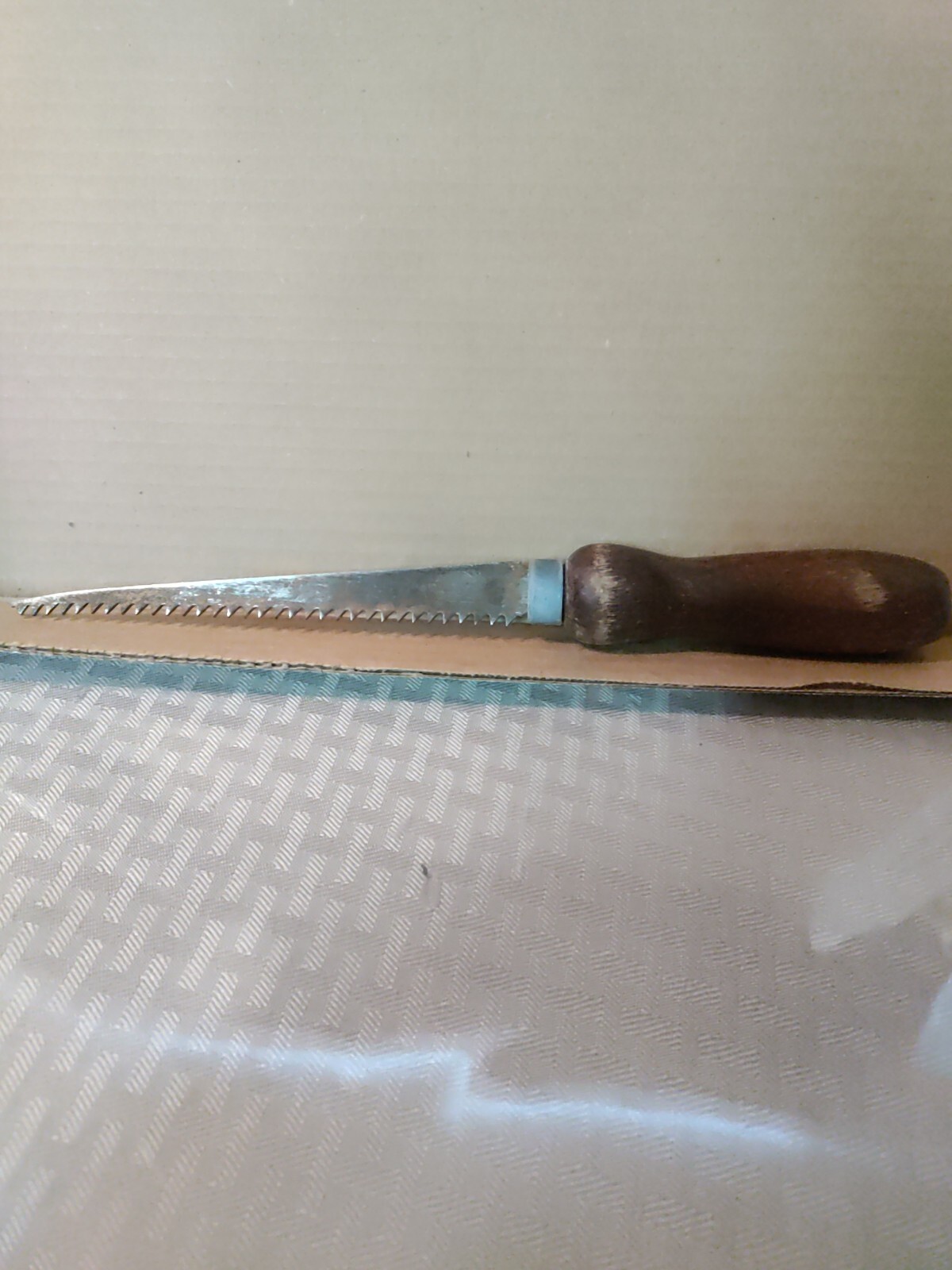 Vintage Stanley Drywall/Sheet Rock Hand Saw 15-206 Wood Handle