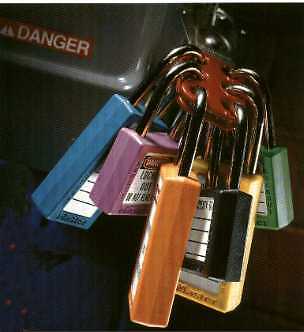 Master Lock 410RED Safety Padlock, Keyed Different, 1 Key