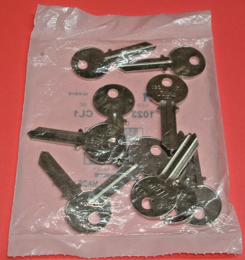 Brand New Fresh Pack of 10 Clinton 1023, CL1, 023, 123, 5CL1, Vintage Key Blank
