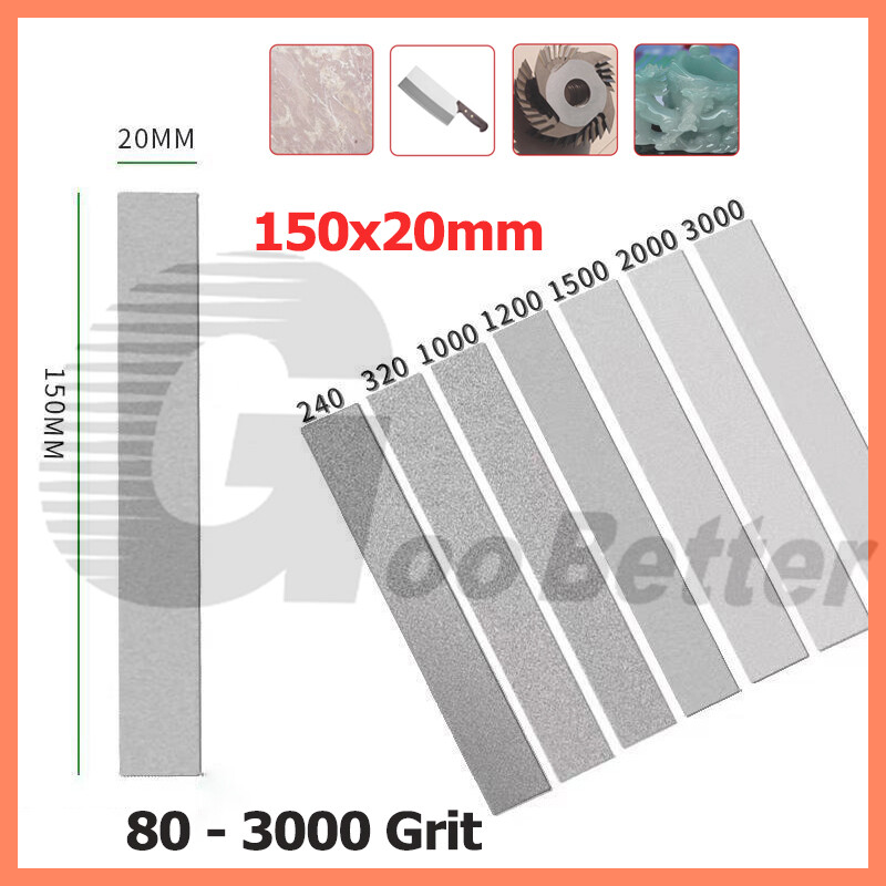 Diamond Sharpener Plate Stone 80 - 3000 Grit Knife Polishing Grinding Whet Stone