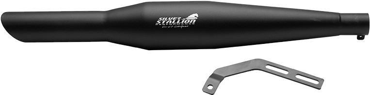 Sturdy Plus Exhaust (Black) (Matte) Fit for Royal Enfield OLD CLASSIC 350 / 500