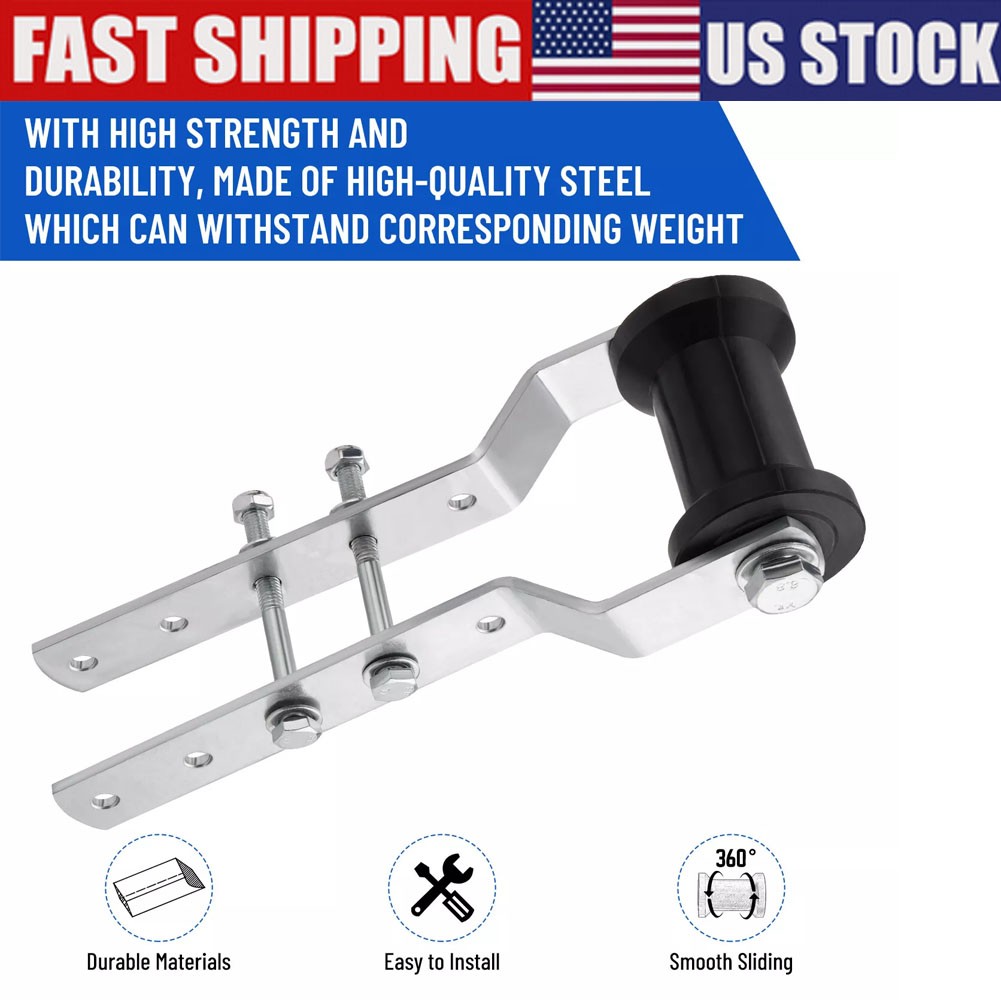 4" Adjustable Tongue Keel Roller Bracket Assembly for 2" Boat Trailer US Ship