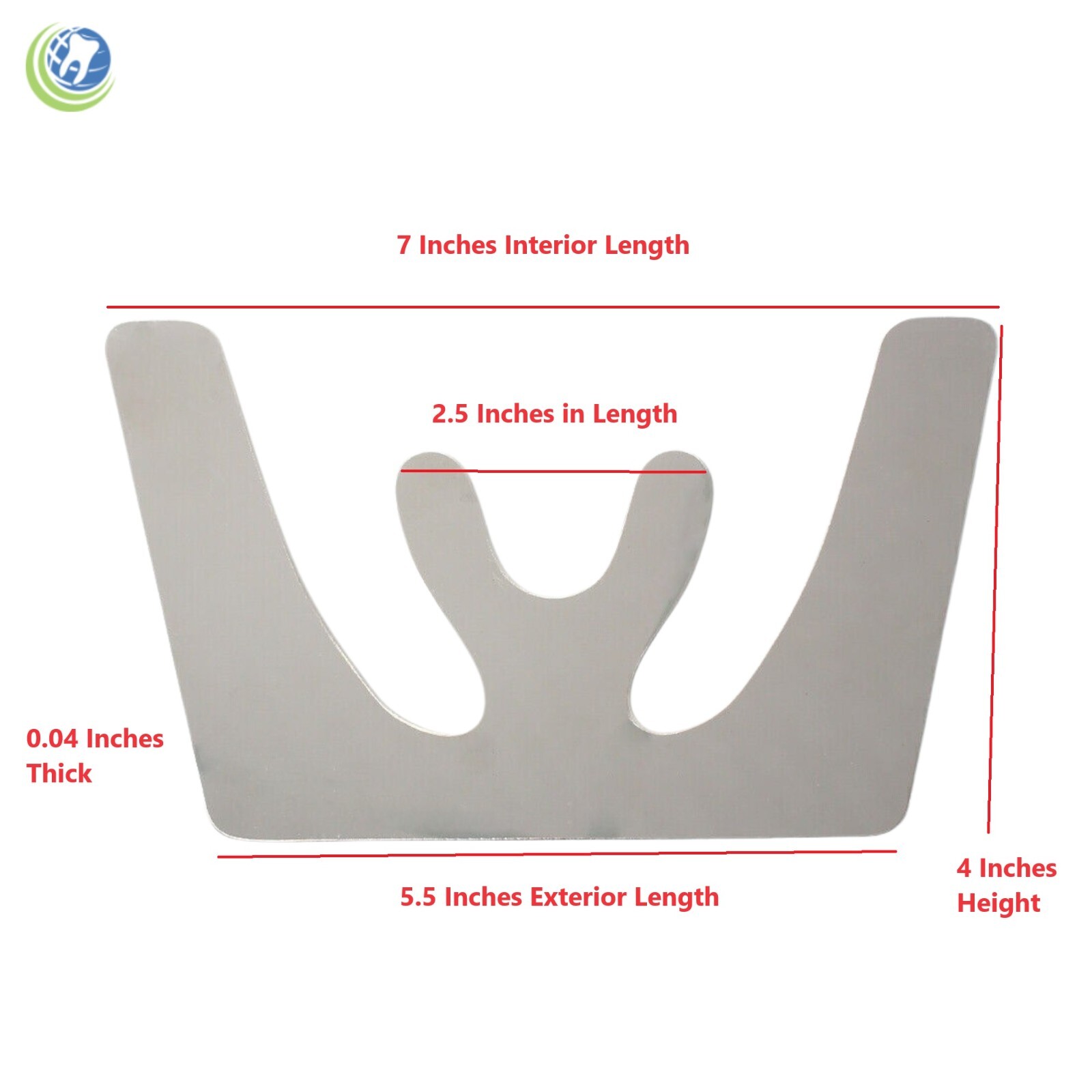 DENTAL OCCLUSAL MAXILLARY CASTING STAINLESS FOX BITE PLANE PLATE AUTOCLAVABLE