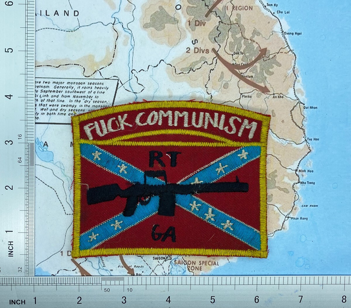 Patch , 5th SFGrp MACV-SOG RT GEORGIA F COMMUNISM " Patch , ussf , patch , t1