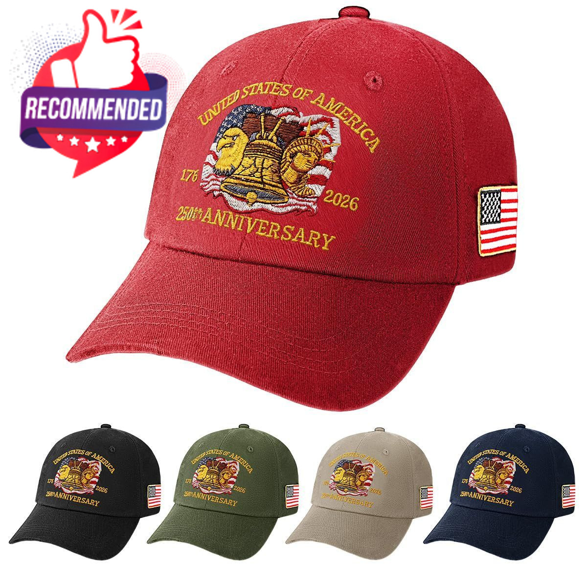 250th Anniversary Usa Hat - Adjustable United States 250 Anniversary Hat