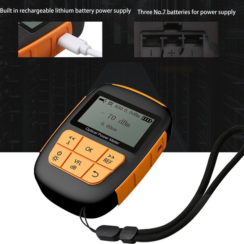 -70~+6dBm Fiber Optical Tester RED Light SC Fiber Power Meter Universal