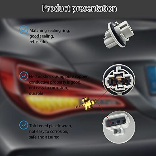 Turn Signal Bulb Socket Plug for Toyota Front 2 Pcs