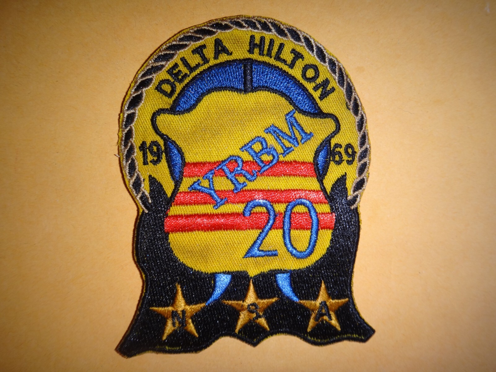 Vietnam War Patch DELTA HILTON 1969 - US FLOATING BROWN WATER NAVY BASE YRBM-20