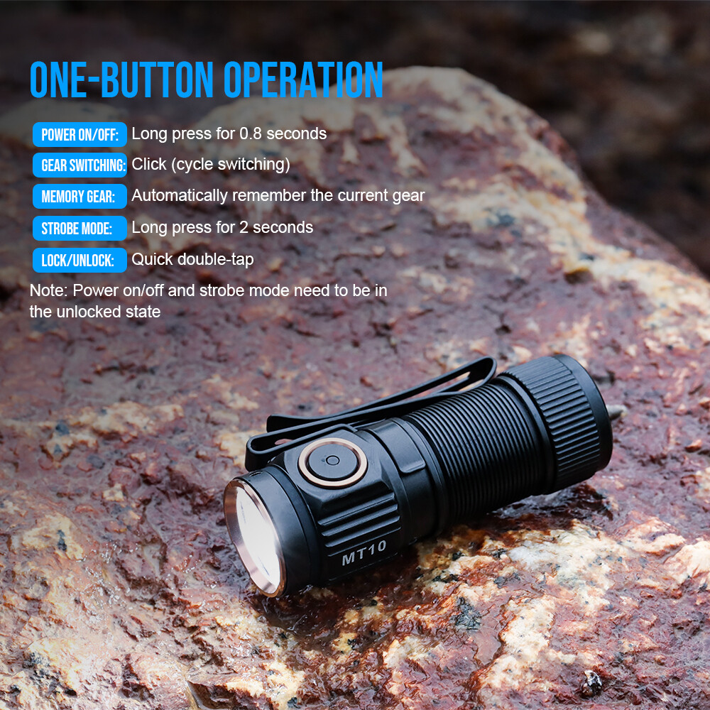TrustFire 1000 Lumen Flashlight EDC Flashlight Rechargeable 5 Mode（MT10）