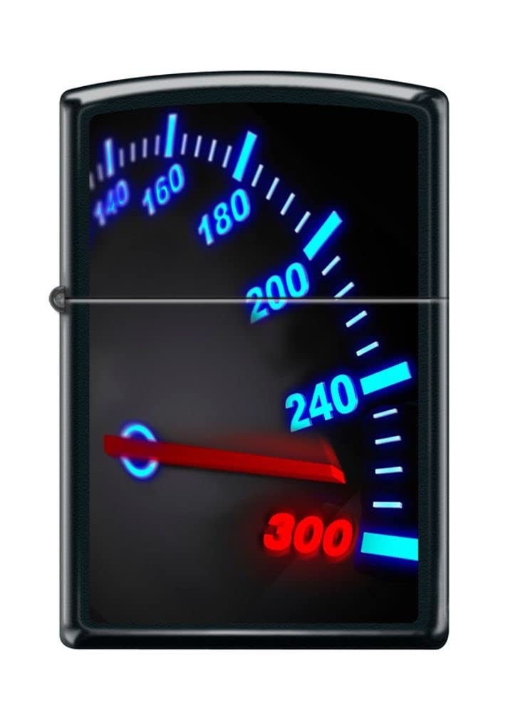 Zippo Lighter- Personalized Message for Speedometer Dial Black Matte #Z5134