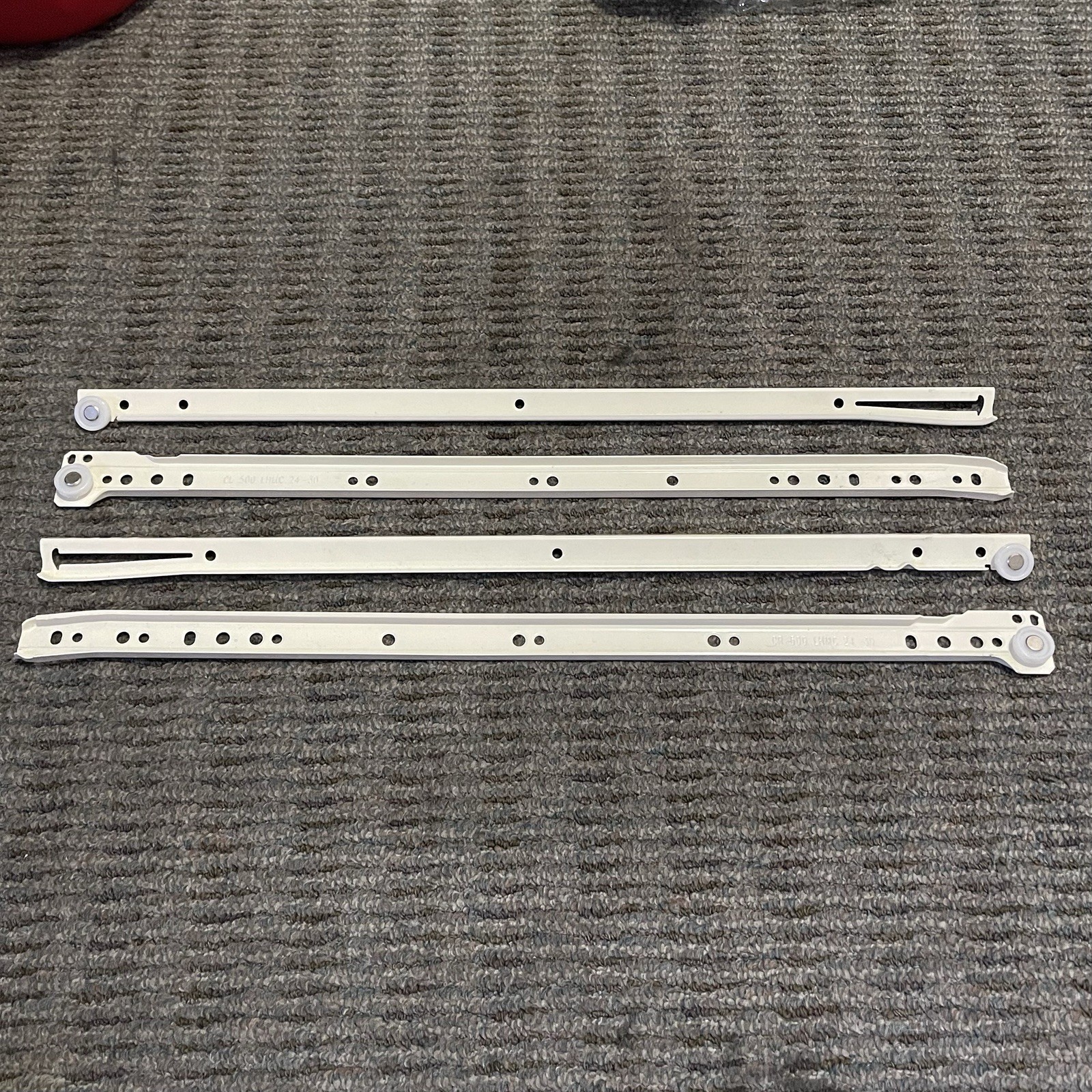 20 Inch Drawer Slides Side Mount Full Set White