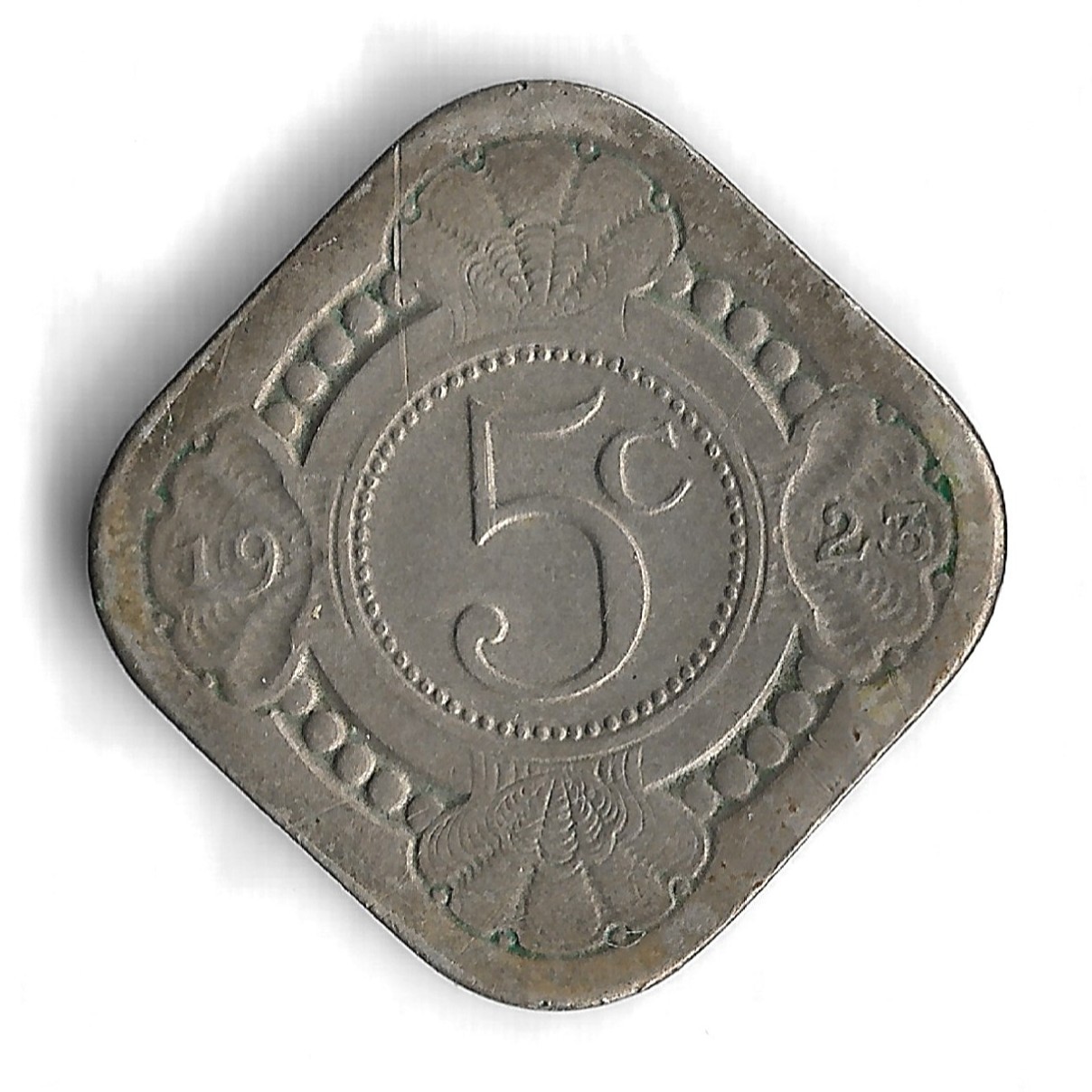 1923 Netherlands 5 Cents World Coin - Mintage 10,000,000 - KM# 153 (c)