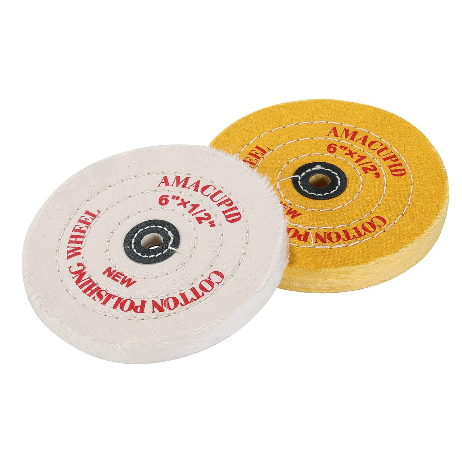 Cotton Buffing Wheel Kit 6 Inch. for Bench Grinding Wheel Polishing Machines. Po