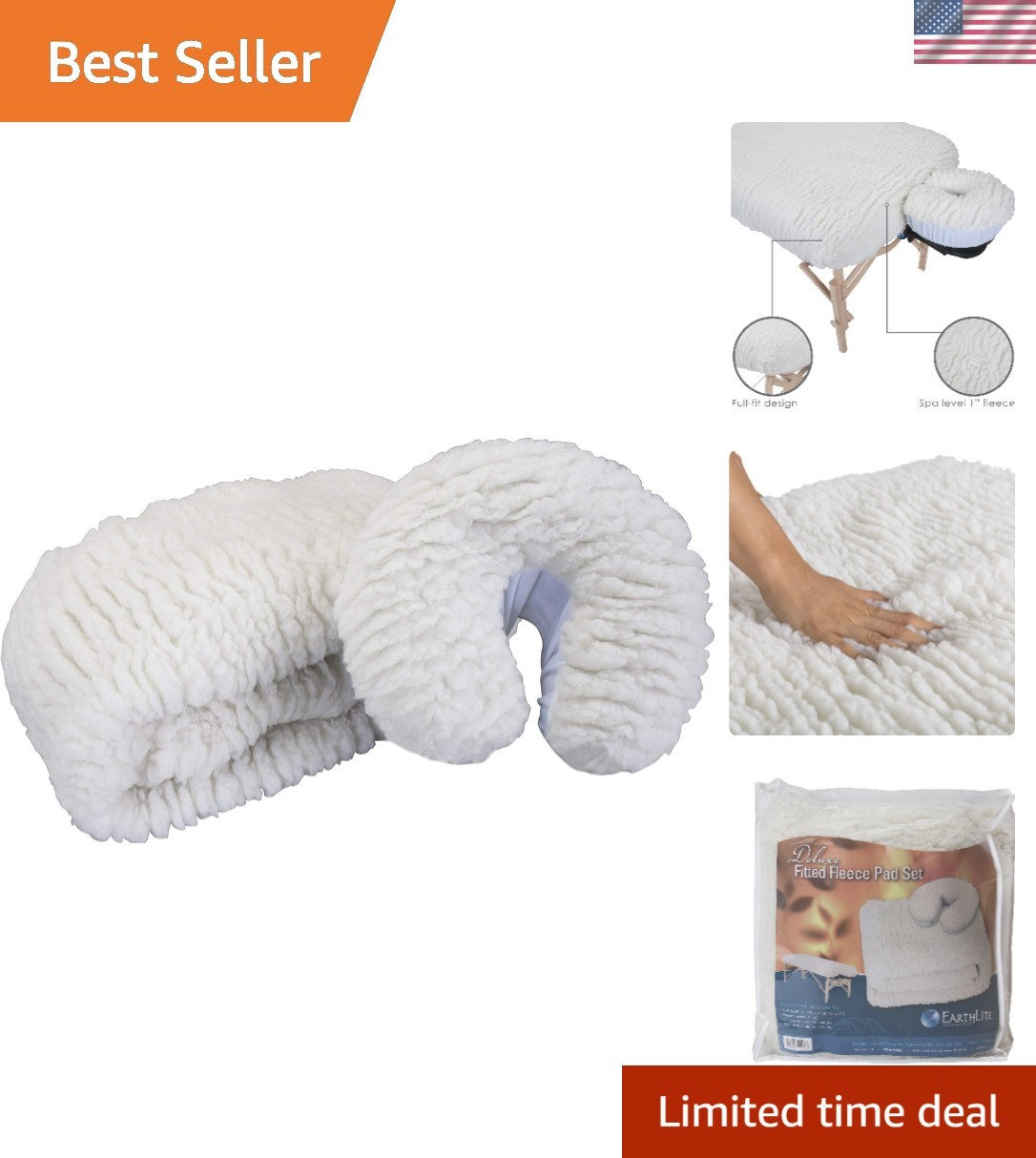 Fleece Cover Set for Massage Therapy Tables - Elevate Comfort Levels