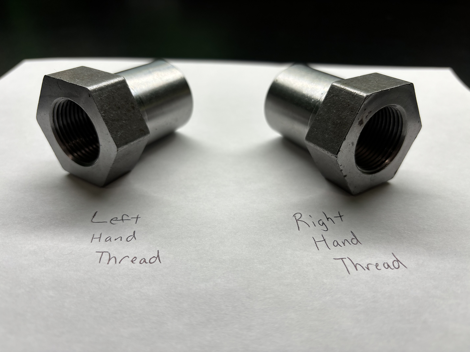 Weld In Threaded Bung For Heim Joints ~ 1" - 14 TPI ~ Left + Right Hand PAIR
