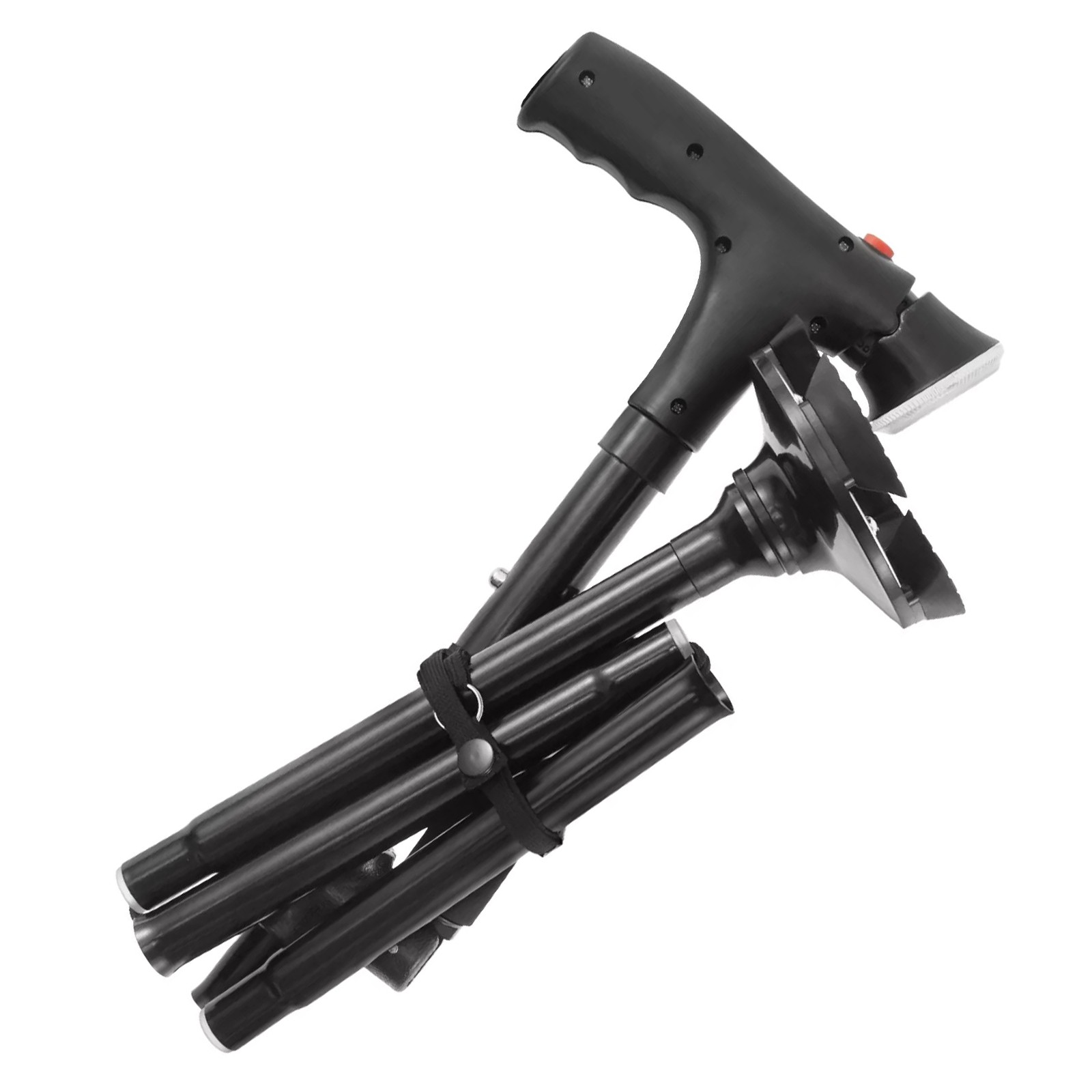 Adjustable Aluminum Walking Cane 34-38in Safety&Non-Slip Outdoor Sport Tool