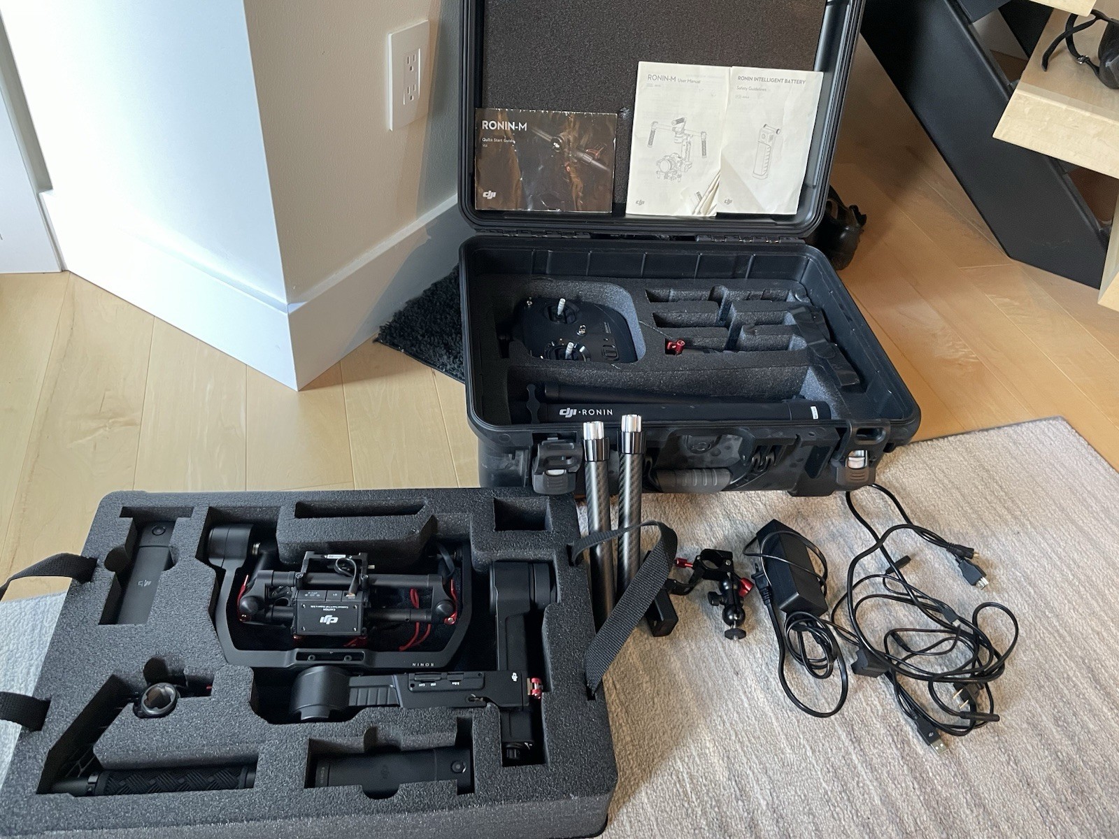 DJI Ronin M 3-Axis Handheld Gimbal Stabilizer Kit & Hard Case ~REPLACE BATTERIES