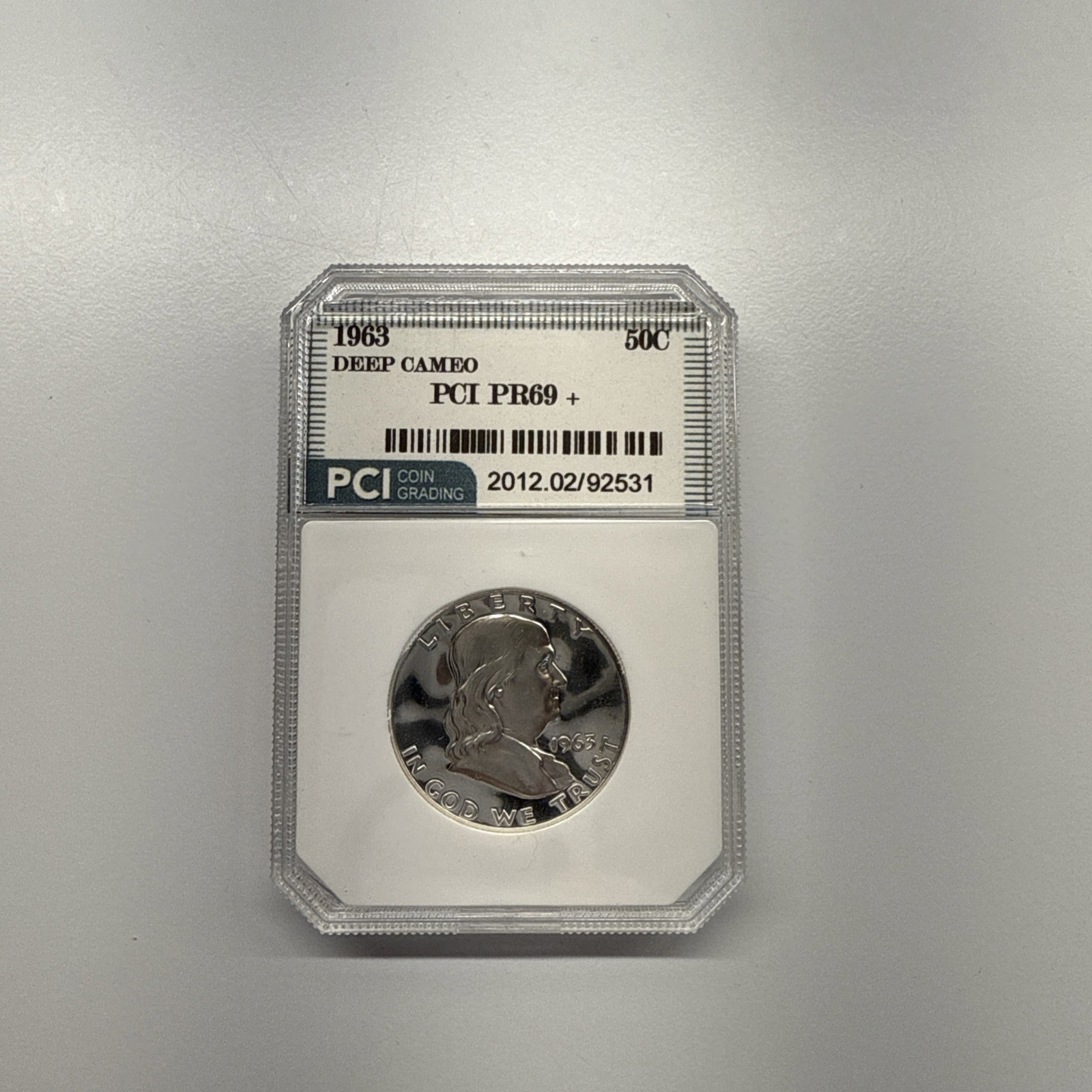 1963 FRANKLIN HALF DOLLAR 69+ DCAM PROOF! OUTSTANDING QUALITY! MIRRORS!