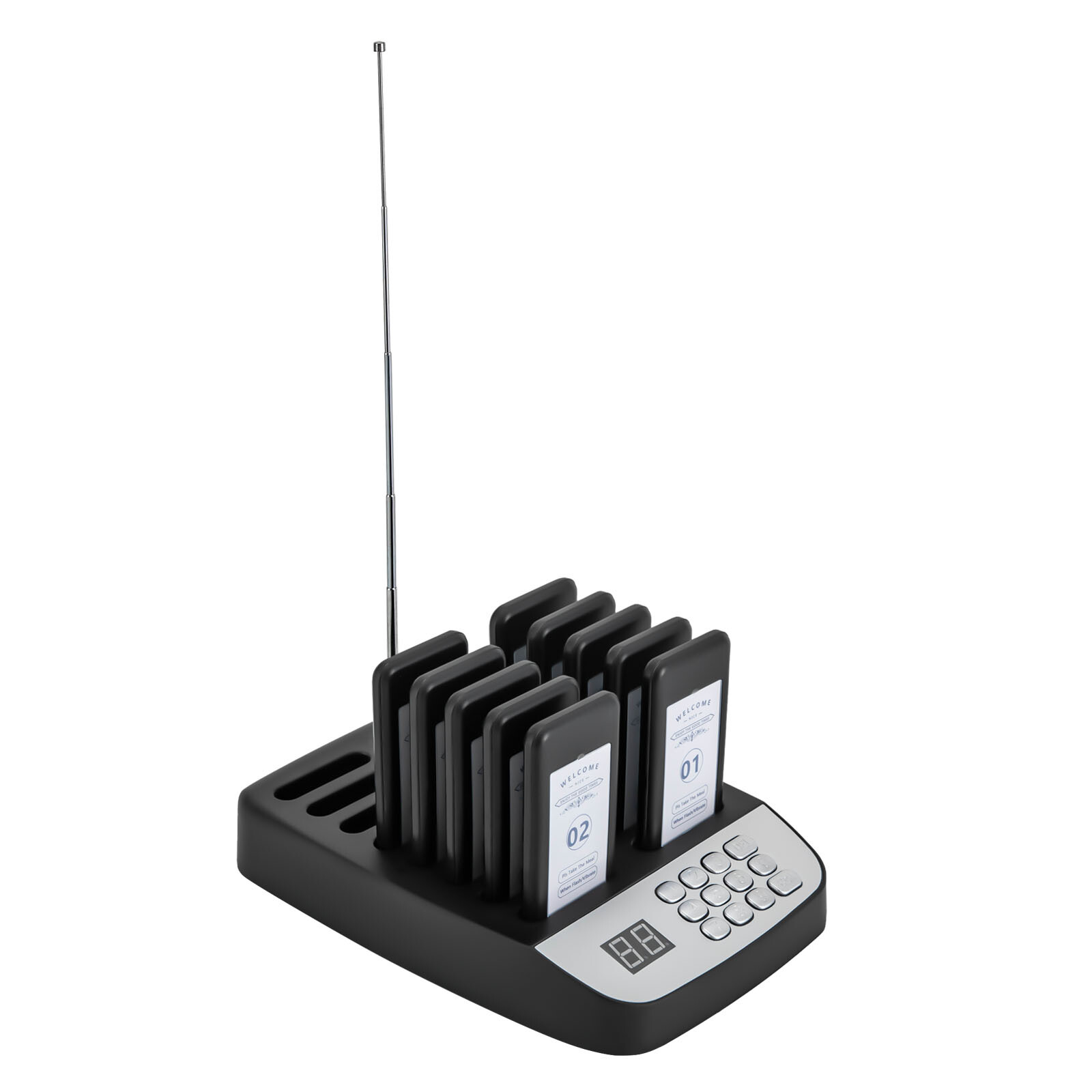Restaurant Pager System 10 Beepers Wireless Guest Paging Queuing Calling Pager