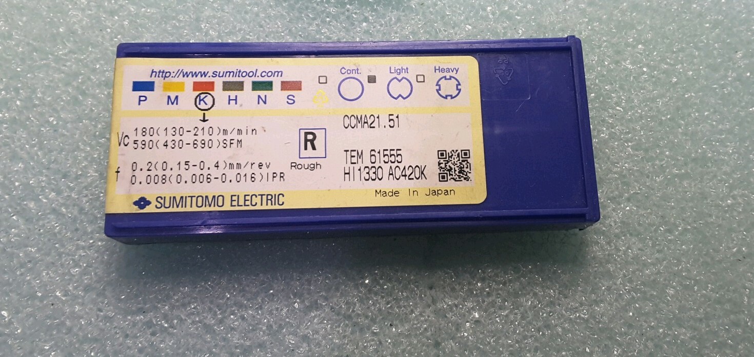SUMITOMO CCMA21.51 AC420K CARBIDE INSERTS 10 pcs