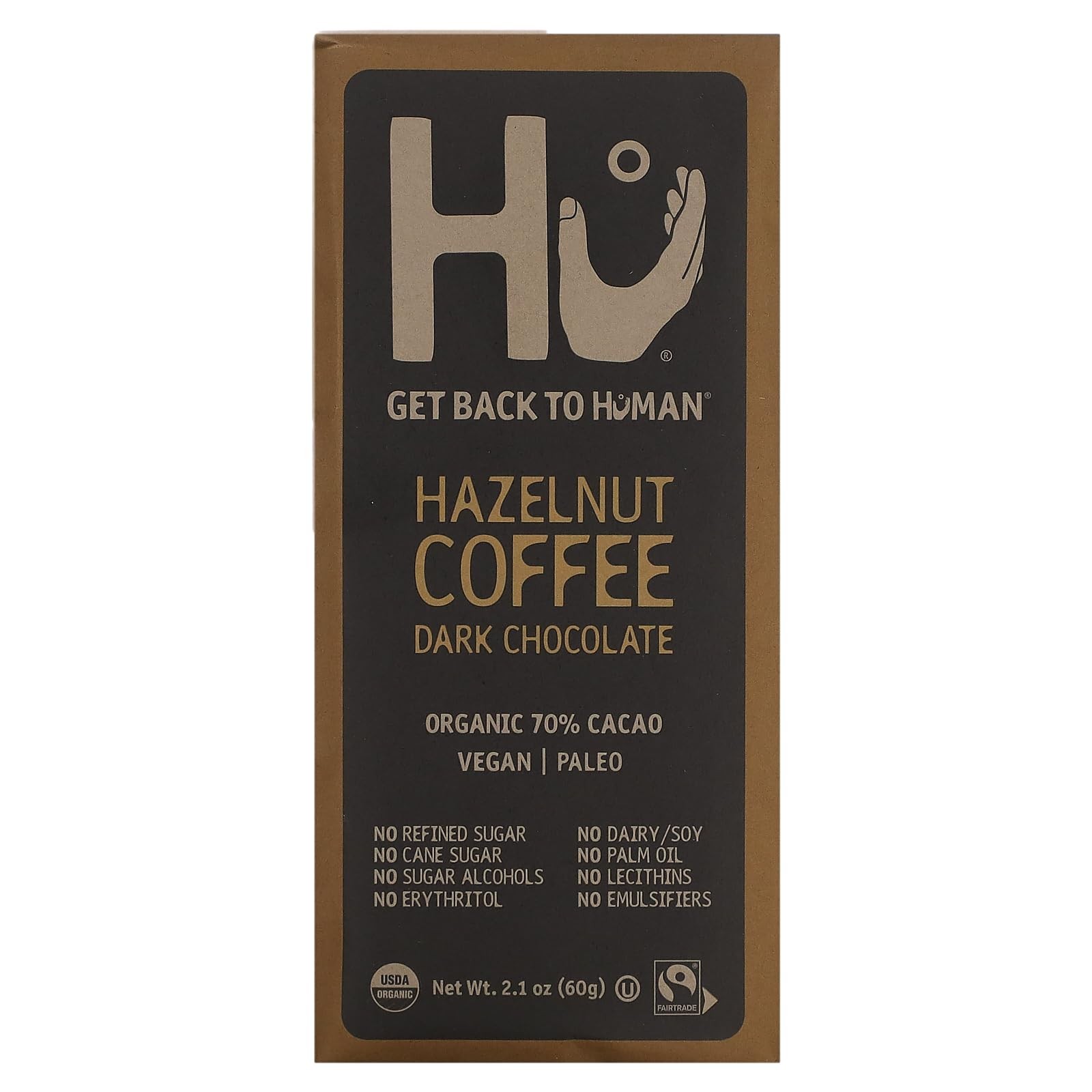 Hu Bar Choc Hazelnut Coffee 2.1 OZ Ounce (Pack of 1), No Color