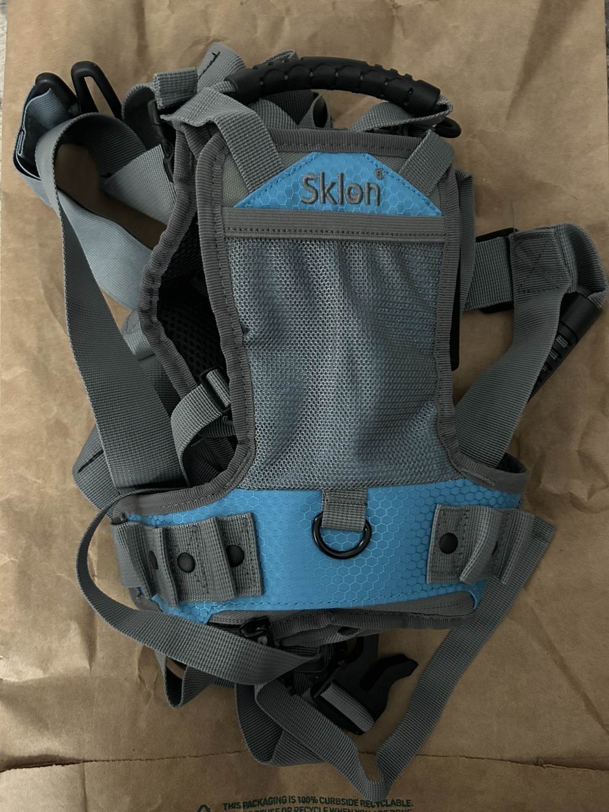 SKLON Blue Frost Ski Snowboard Harness Trainer Backpack for Kids New Open Pkg