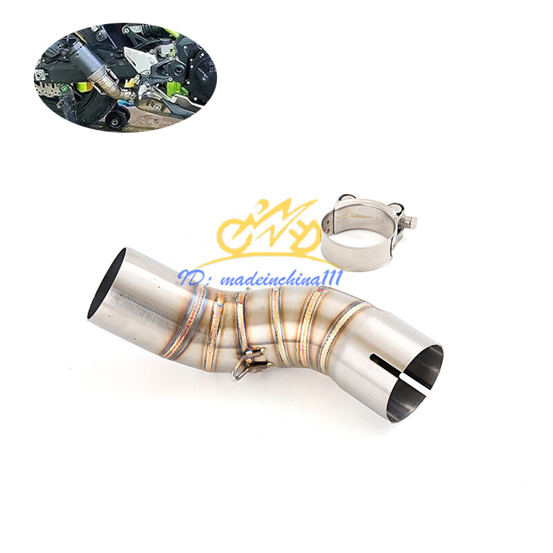 For Kawasaki Z900 2017-2024 Motorcycle Exhaust Mid Link Pipe 51mm Connect Tube