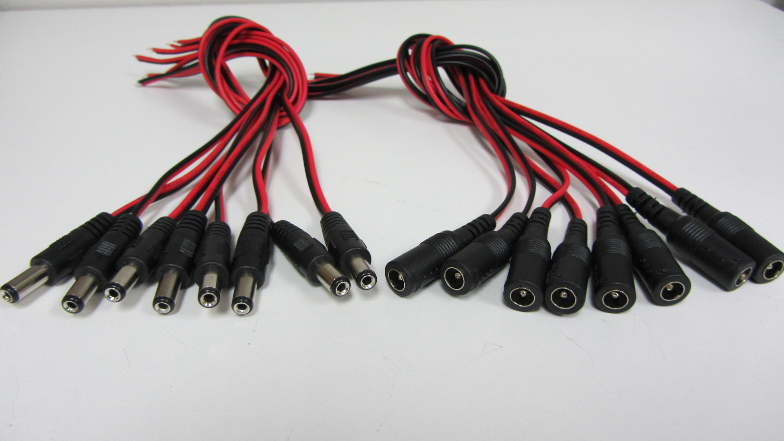 25 Female 25 Male Pigtails DC Power Connectors Plug Lead Cord for CCTV Cameras