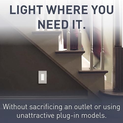Night Light Outlet 15 Amp LED Five Adjustable Level Decorator Tamper Resistant